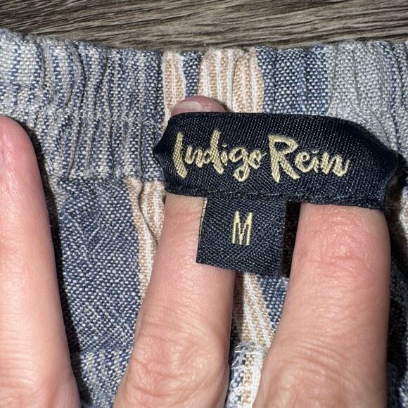 Indigo Rein Striped Short Color Blue Size Medium - Picture 4 of 5